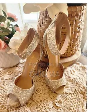 Dream Pairs High Heel Ankle Strap Peep Sandals -Shine Gold US 9.5/Eu42