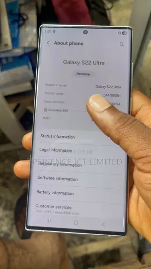 Samsung Galaxy S22 Ultra 256 GB White