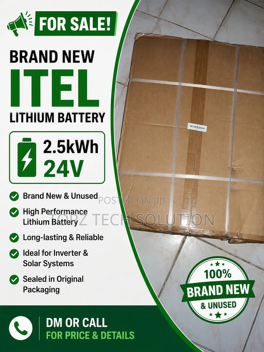 Itel Lithium Battery 2.5kwh
