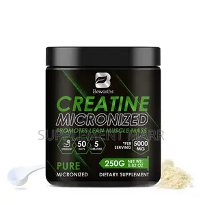 Micronized Creatine Monohydrate 5000mg/250g Powder (50 Servings)