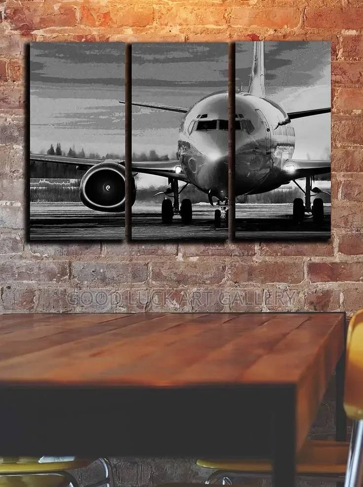 3 Pics Airplane Wall Art