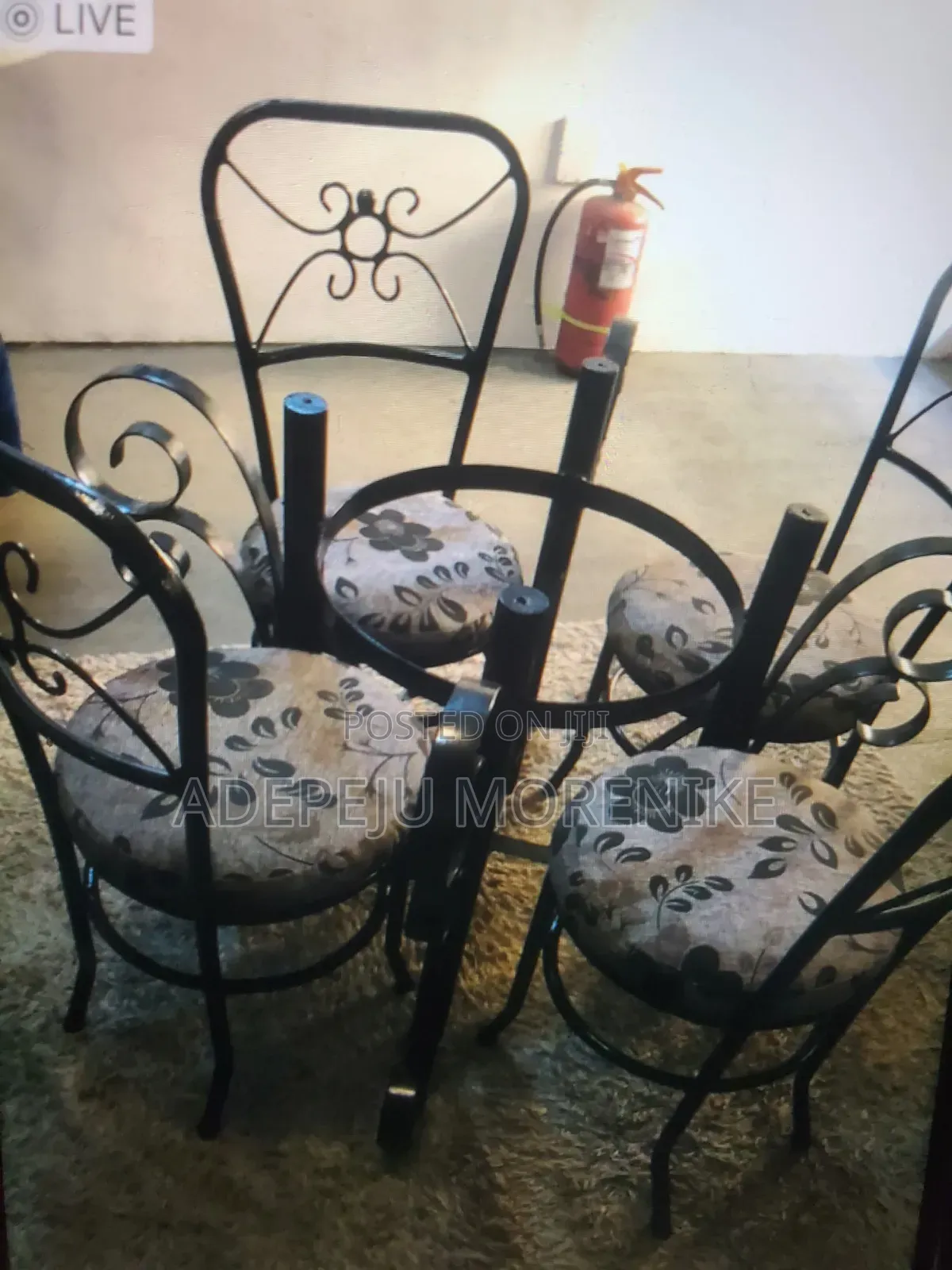 Wrought Iron Dinning Table Set
