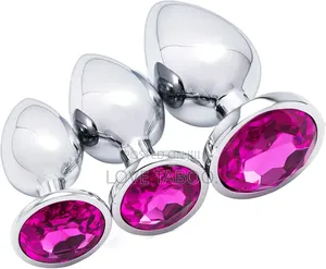Silver Butt Plugs Set