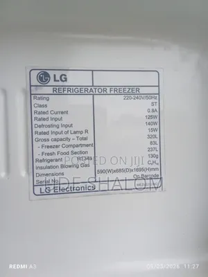 LG 320L Fridge With Freezer