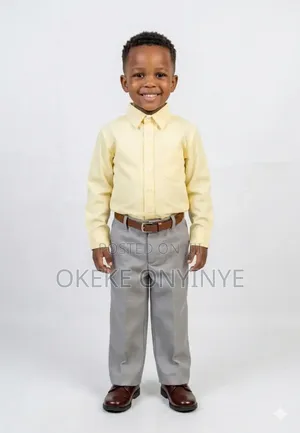 Full Collar Long Sleeve Yellow Shirt 2-4years