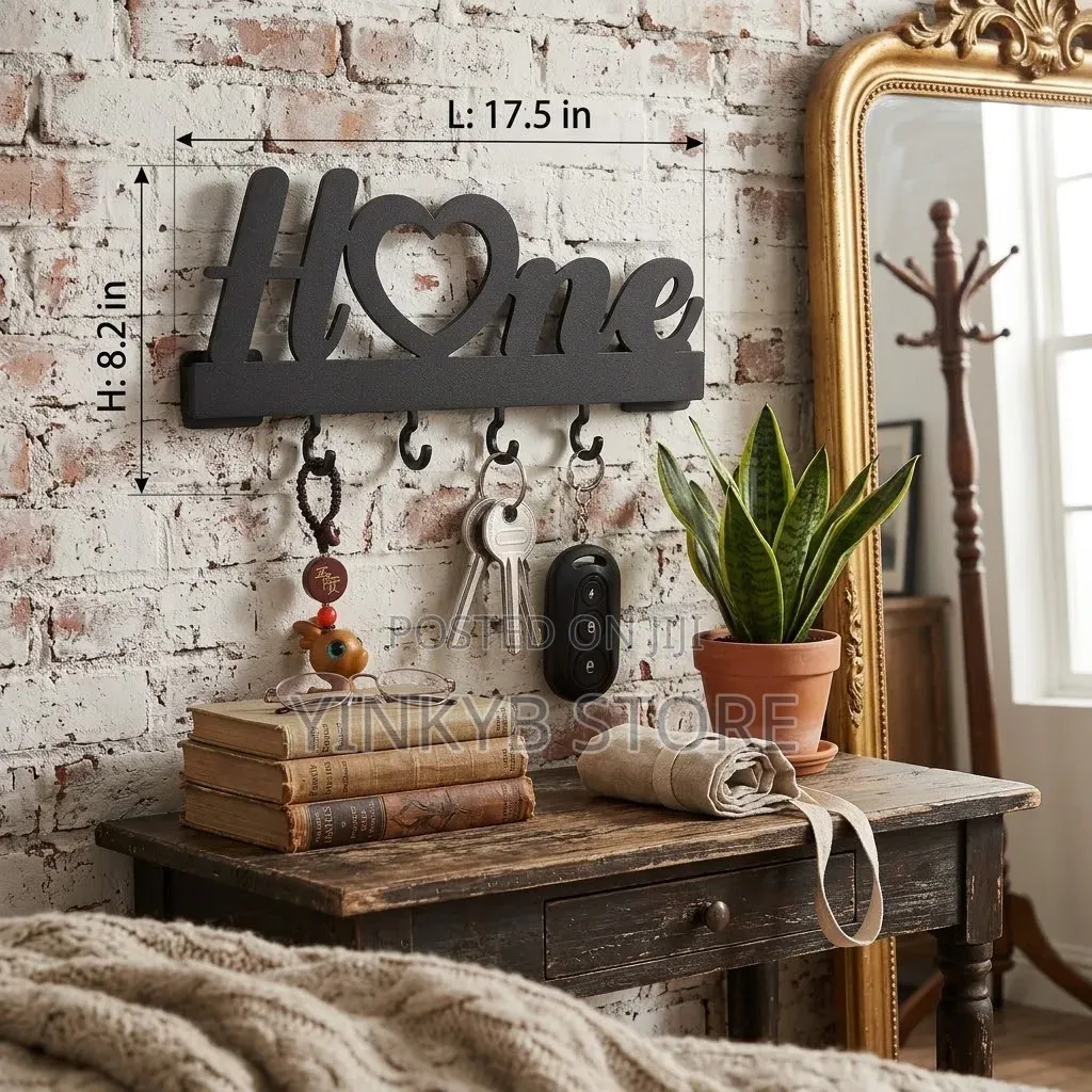 Love Shape Wall Mounted Key Holder - Key Organizer With Hooks
