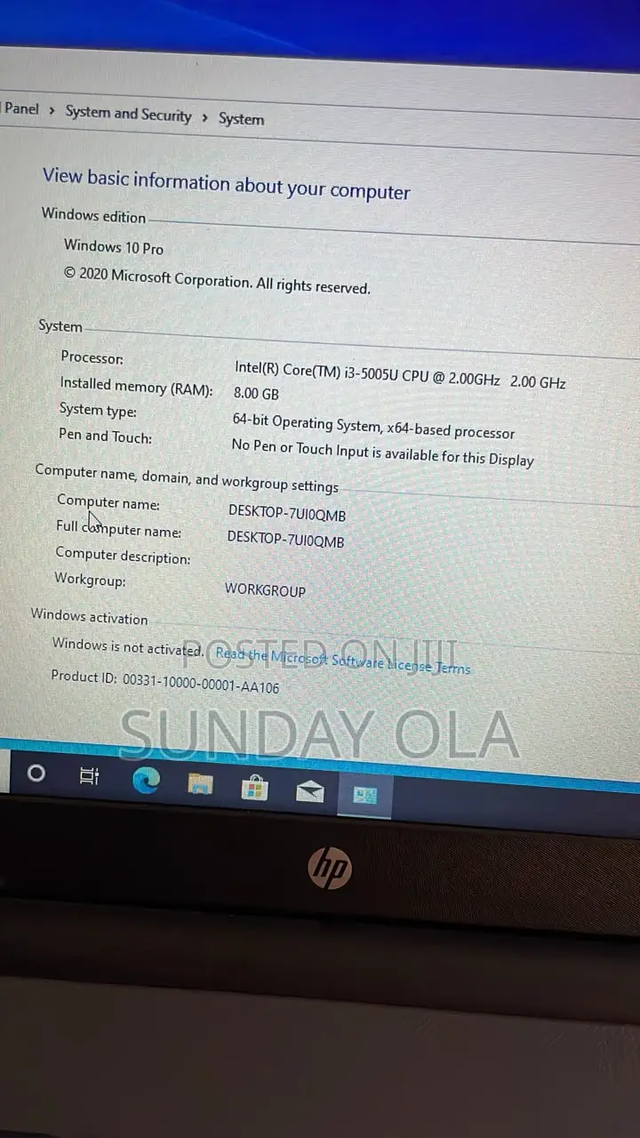 Laptop HP 8GB Intel Core i3 HDD 1T