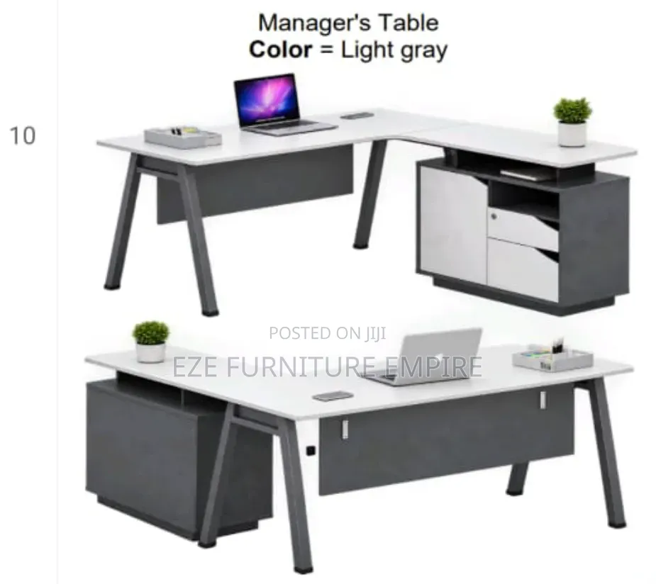 1.6meter Grey White Executive Office Table