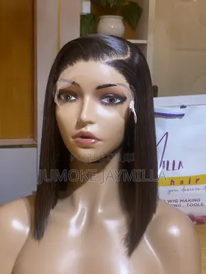 Chestnut Brown Bone Straight Wig - 10 Inches 5 by 5 Closure