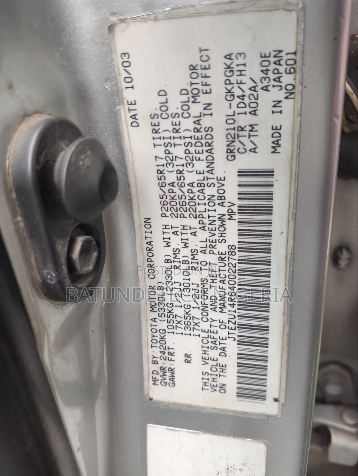Toyota 4-Runner Limited 2004 Gray