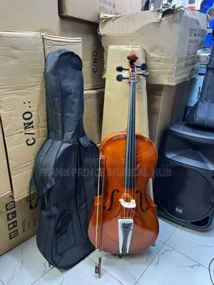 Professional Acoustic Cello Set With Padded Gig Bag Bow