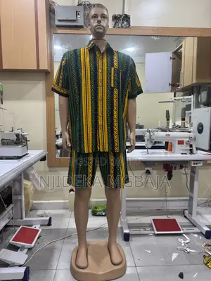 Green Yellow Ankara Men’s Short and Short