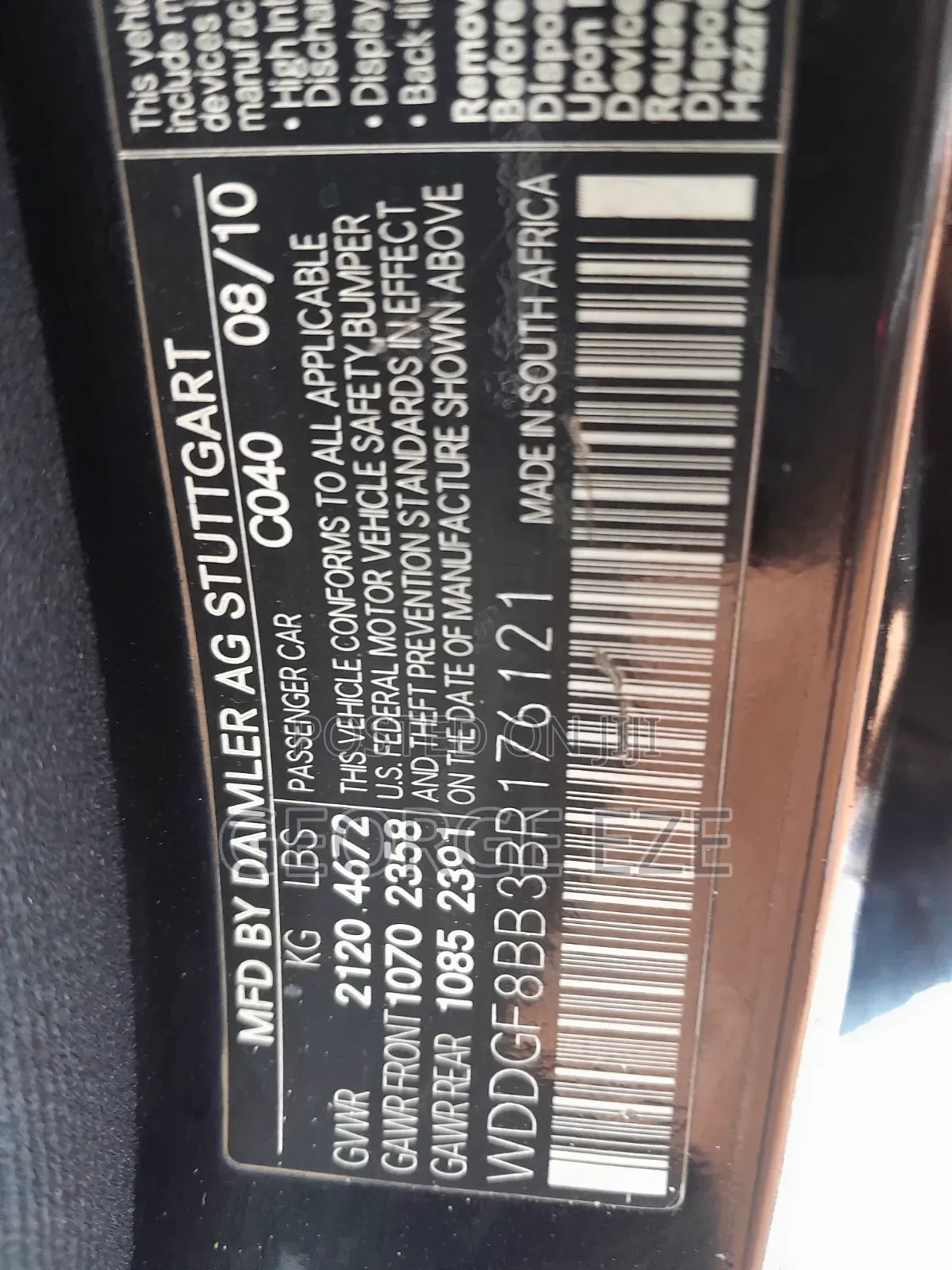 Mercedes-Benz C350 2010 Black