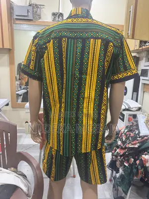 Green Yellow Ankara Men’s Short and Short