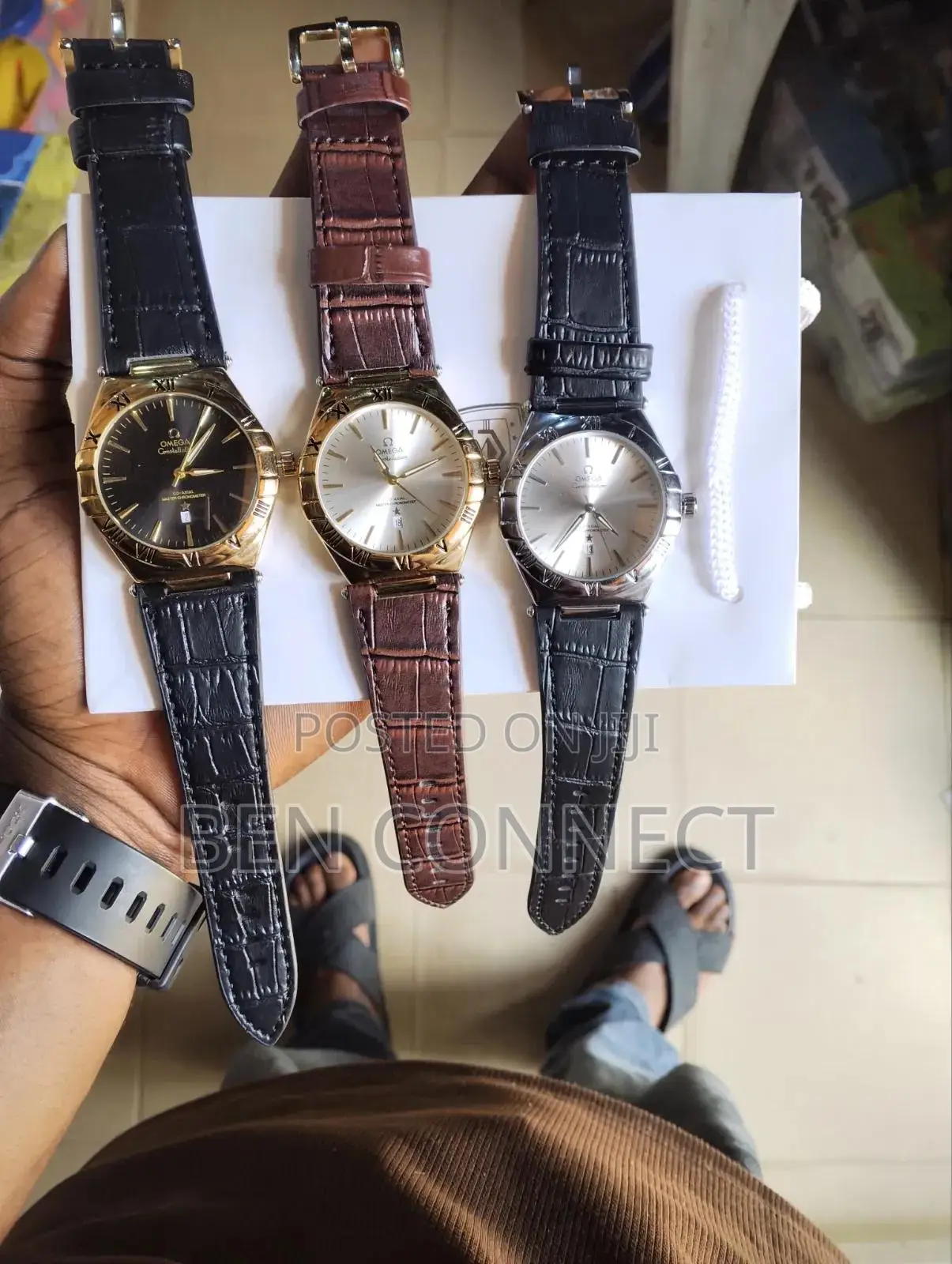 Omega Leather Wristwatch