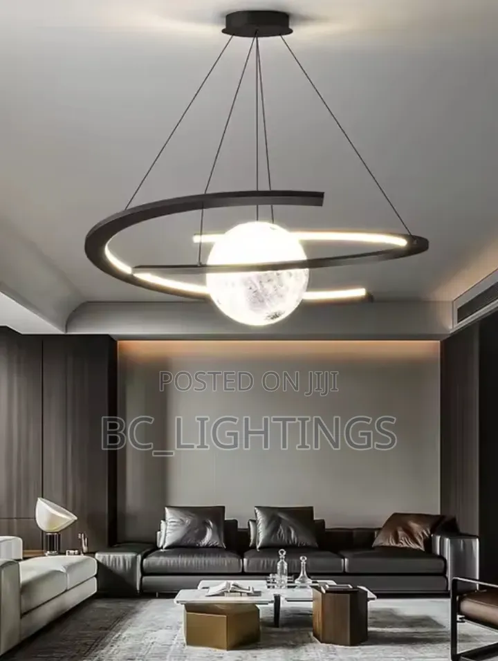 Modern Minimalist Planet Living Room Light Circular Ring Hall Light
