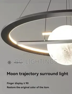 Modern Minimalist Planet Living Room Light Circular Ring Hall Light