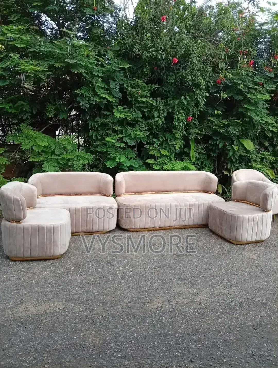 Modern Luxury Crescent Sofa Set