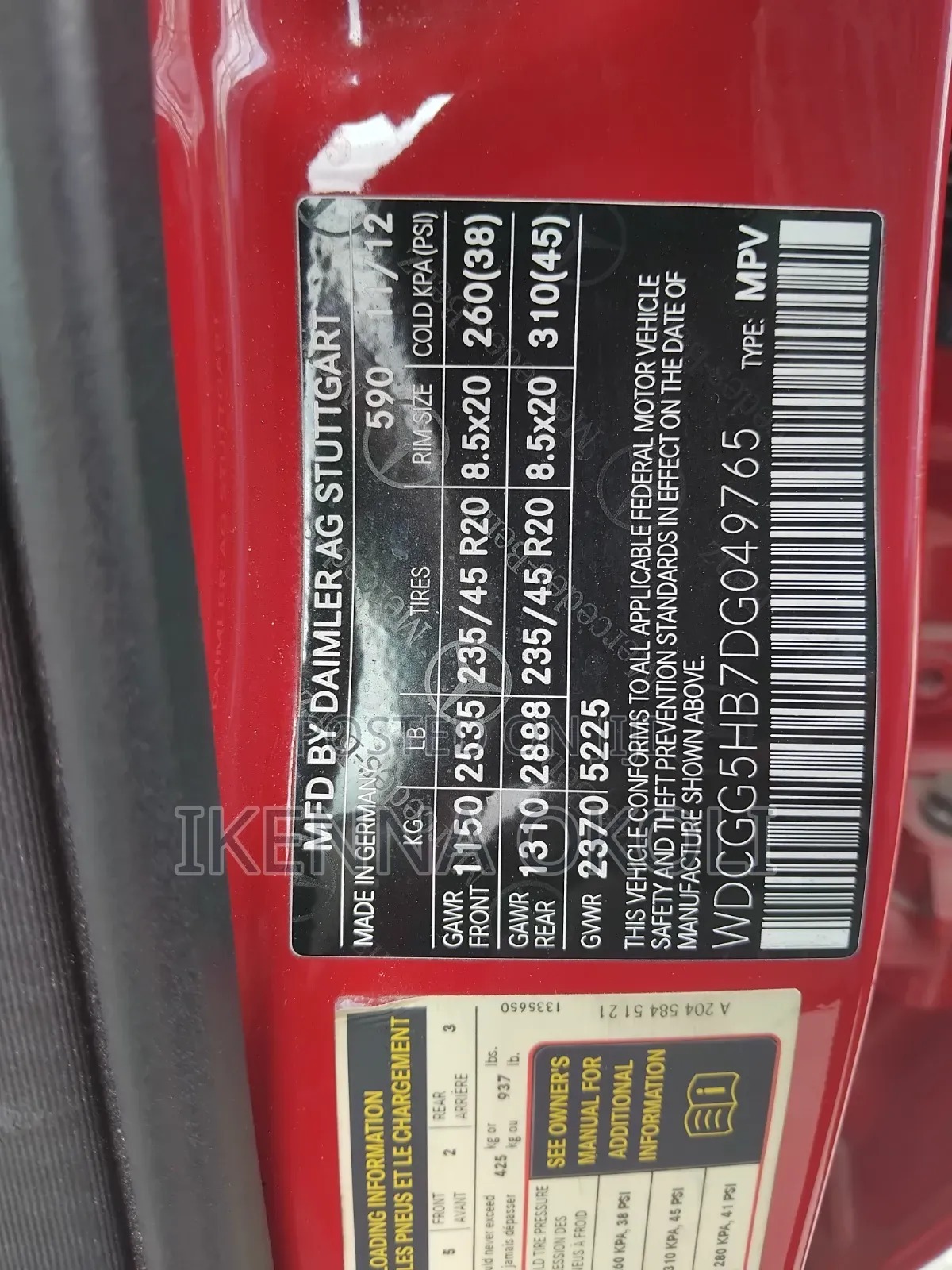 Mercedes-Benz GLK-Class 2013 Red