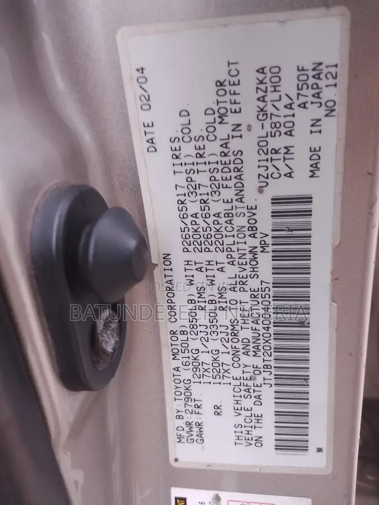 Lexus GX 470 2004 Gold