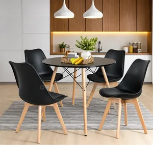 Dinning Table With 4 Chairs - Black