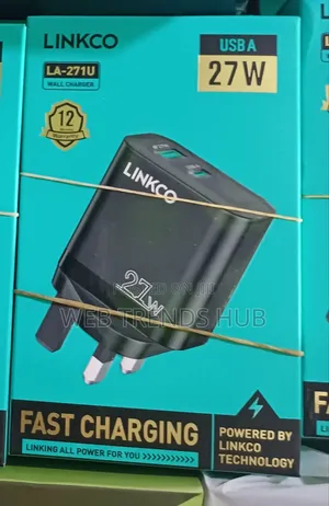 LINKCO LA-271U 27W USB Fast Charger Wall Adapter