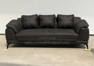 Import High Quality Black Leather Sofa