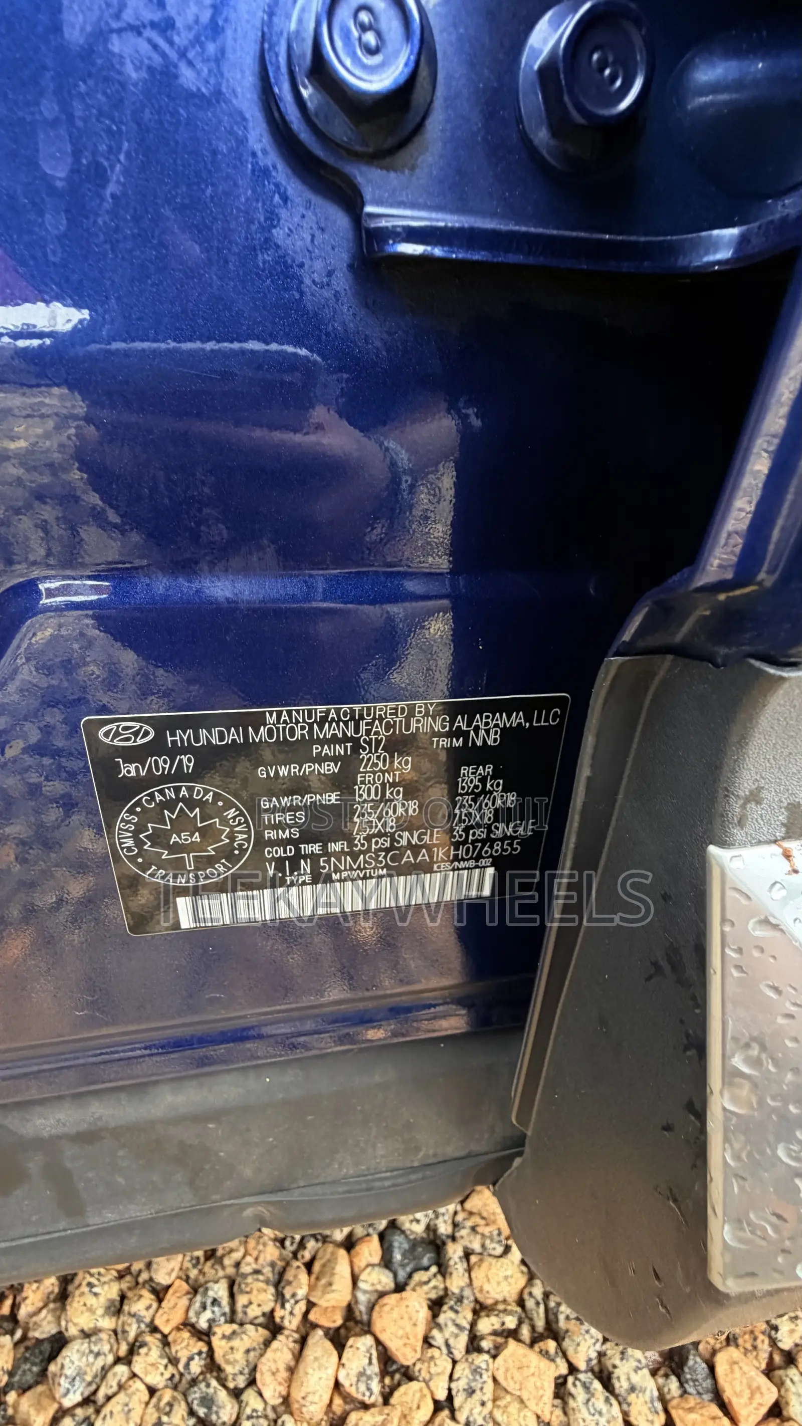 Hyundai Santa Fe Limited 2.0T AWD 2019 Blue