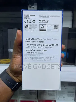 New Tecno Camon 50 Pro 256 GB Black