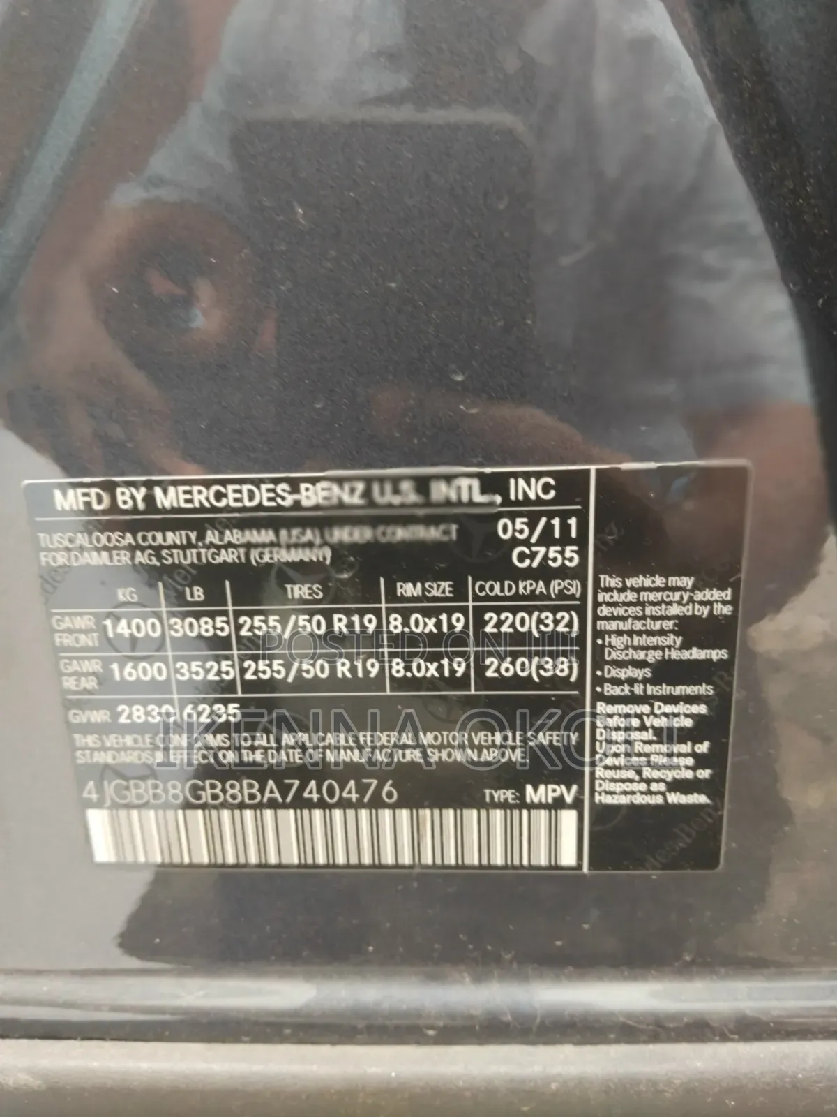 Mercedes-Benz M Class 2011 Gray