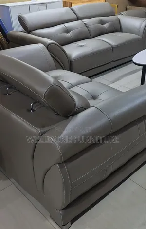 Headrest Adjusted 7seaters Leather Sofa Set
