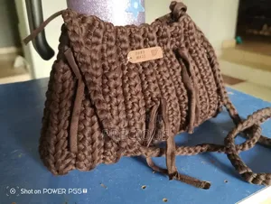 Handmade Crochet T-Shirt Yarn Crossbody Pouch Bags