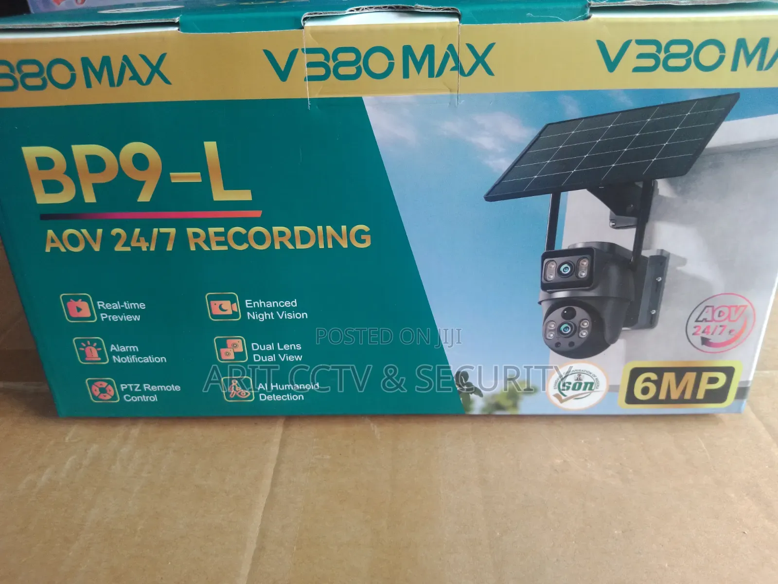 V380 MAX Solar Camera Dual Lens