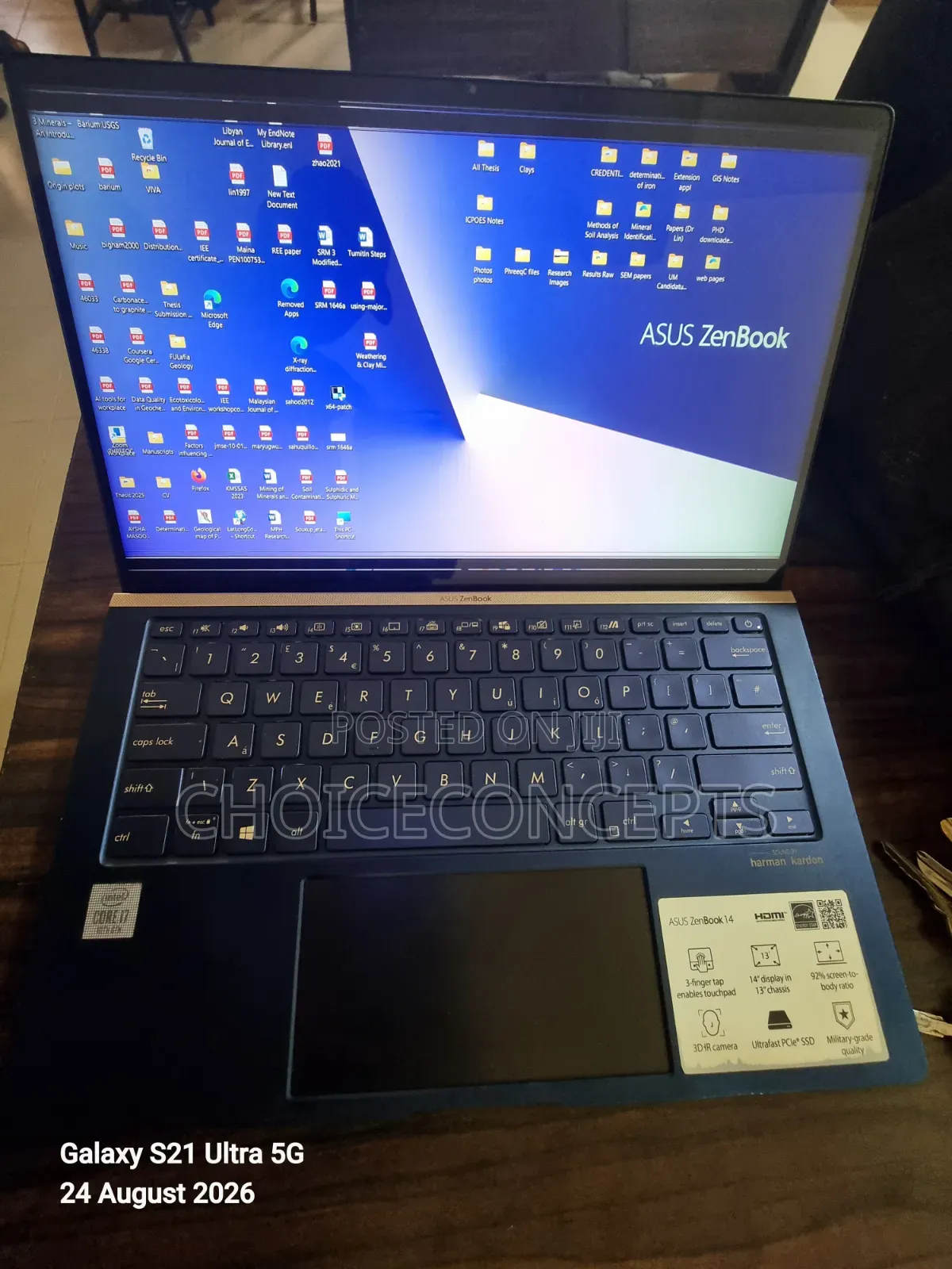 Laptop Asus Zenbook 14 UX434 8GB Intel Core i7 SSD 512GB
