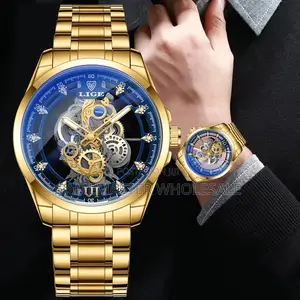 LIGE Gold Skeleton Watch for Men — A Bold Timepiece That Gets Noticed