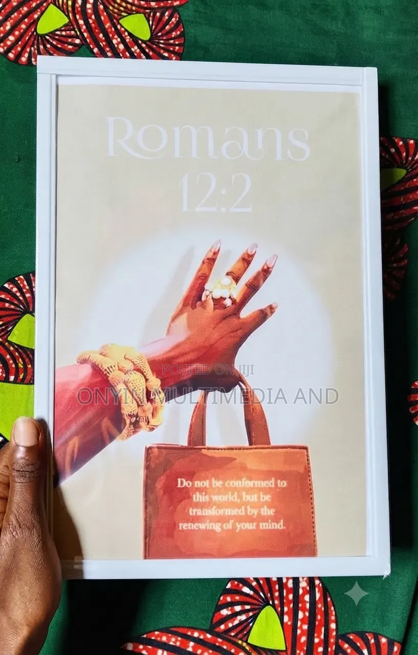 Romans 12:2" Inspirational Scripture 8x12 PVC Wall Art