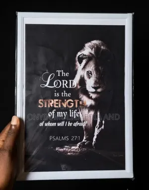 The Lord Is the Strength of My Life" Psalms 27:1 8x12 PVC Wall Art
