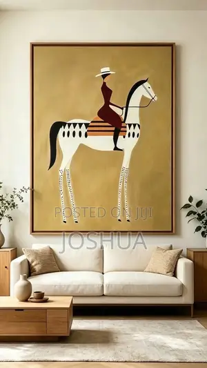 Girl on a Horse Wall Frame Artwork