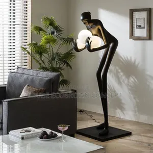 Modern Technology Humanoid Design Standing Floor Lamp Interior Decor