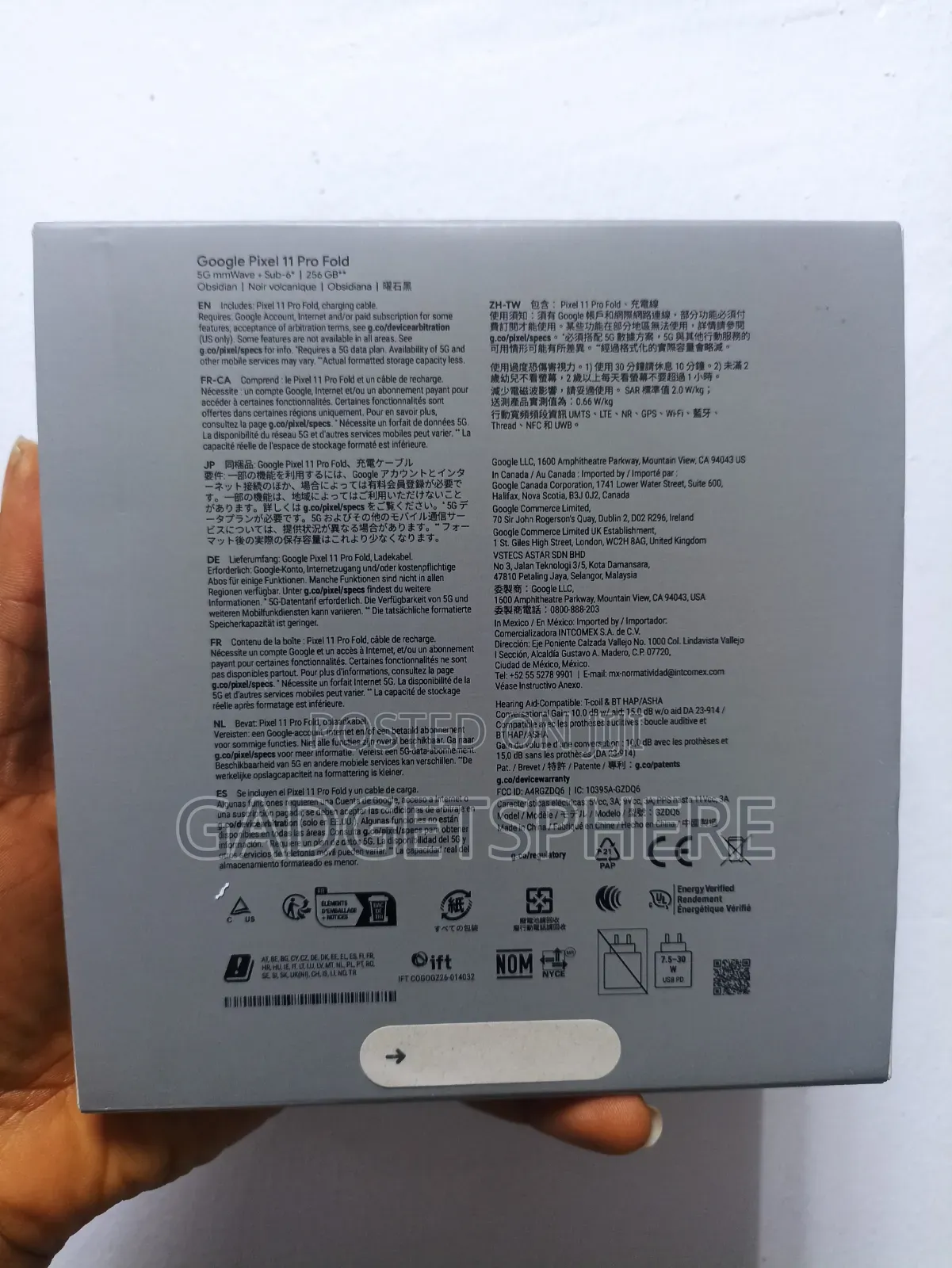 New Google Pixel 11 Pro Fold 256 GB Black