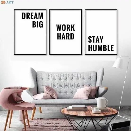 Tiny Black Plain Frames With Wordings
