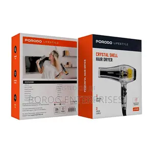Porodo Lifestyle Crystal Shell Hair Dryer -PD-LFST106-BK