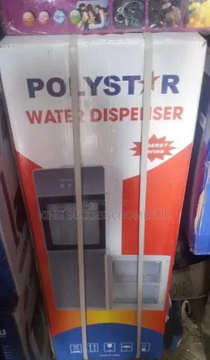 Polystar Standing Water Dispenser With Fridge, Hot Cold Water!