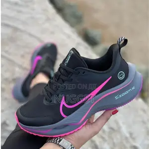 Nike Zoom Black With a Touch of Purple Sneakers 