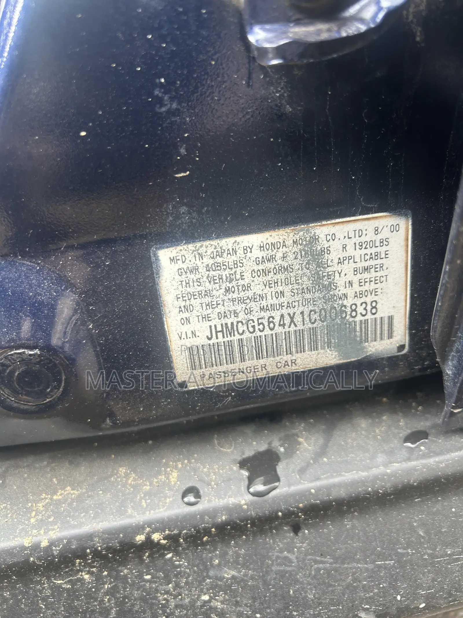 Honda Accord 5P 2001 Blue