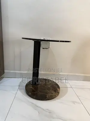 Black Marble Pedestal Table