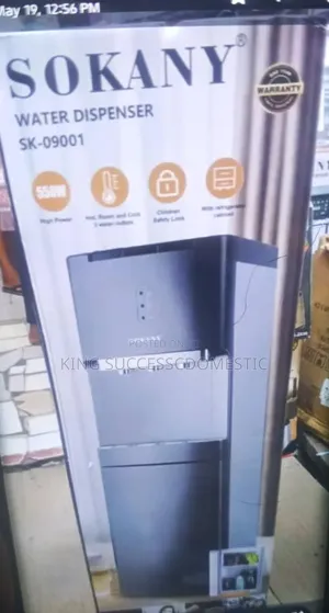SOKANY Water Dispenser With Refrigerator 3 Taps (Hot, Normal, Cold)!