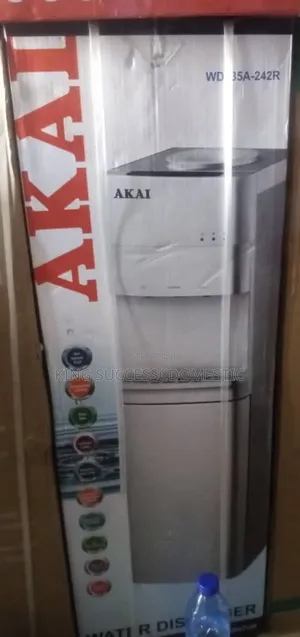 AKAI Standing Water Dispenser With Refrigerator, Hot Cold Water!