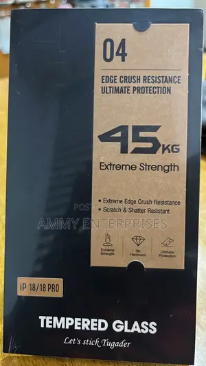 iPhone 18 / 18 Pro Tempered Glass – 45KG Extreme Strength
