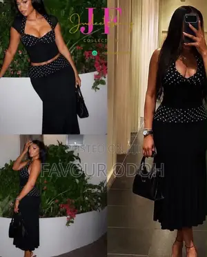 Polka Dot Halter Top and Maxi Shirt